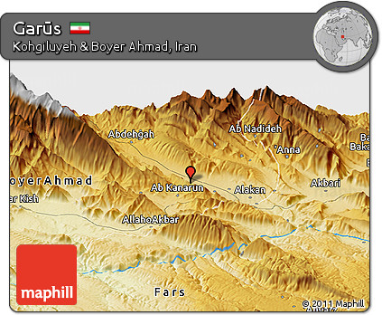 Physical Panoramic Map of Garūs