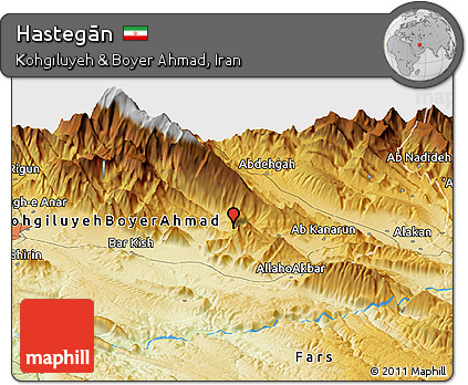 Physical Panoramic Map of Hastegān