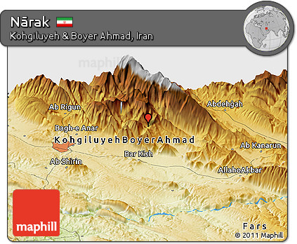 Physical Panoramic Map of Nārak