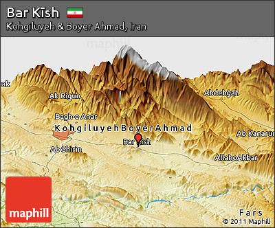 Physical Panoramic Map of Bar Kīsh