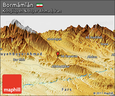 Physical Panoramic Map of Bormāmīān