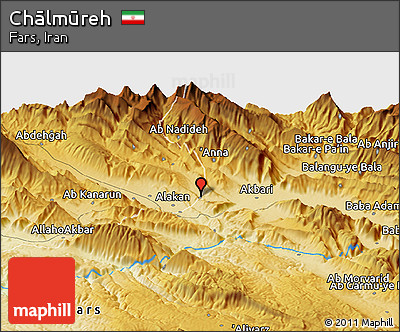 Physical Panoramic Map of Chālmūreh