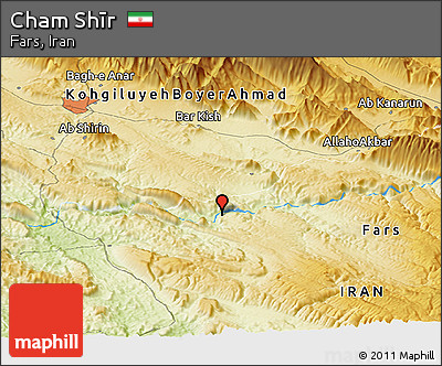Physical Panoramic Map of Cham Shīr