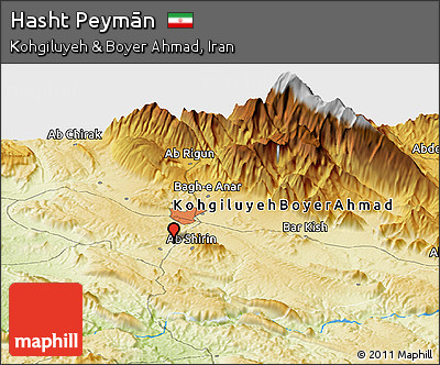 Physical Panoramic Map of Hasht Peymān