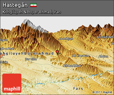Physical Panoramic Map of Hastegān