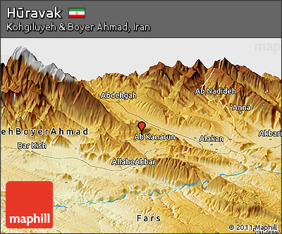 Physical Panoramic Map of Hūravak