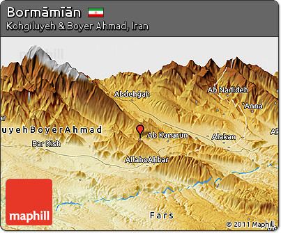 Physical Panoramic Map of Bormāmīān