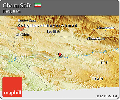 Physical Panoramic Map of Cham Shīr