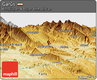 Physical Panoramic Map of Garūs