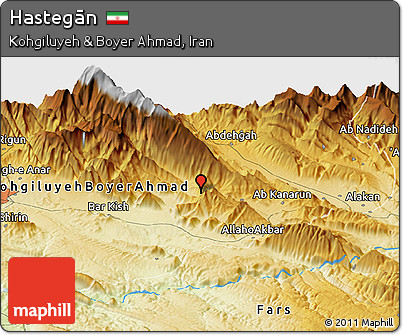 Physical Panoramic Map of Hastegān