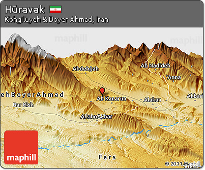 Physical Panoramic Map of Hūravak