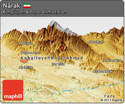 Physical Panoramic Map of Nārak