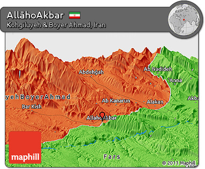Political Panoramic Map of AllāhoAkbar