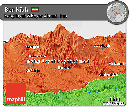 Political Panoramic Map of Bar Kīsh