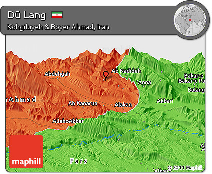 Political Panoramic Map of Dū Lang