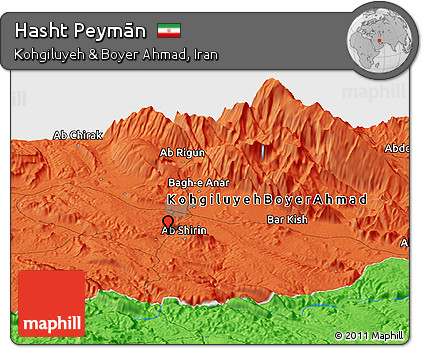 Political Panoramic Map of Hasht Peymān