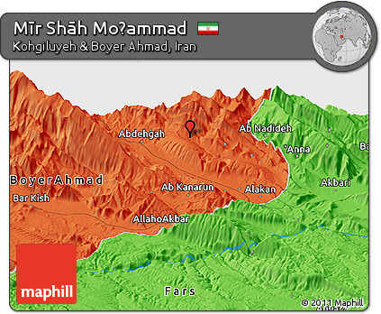 Political Panoramic Map of Mīr Shāh Moḩammad