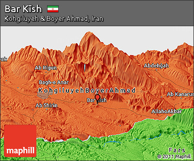 Political Panoramic Map of Bar Kīsh