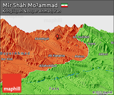 Political Panoramic Map of Mīr Shāh Moḩammad