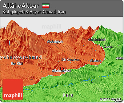 Political Panoramic Map of AllāhoAkbar