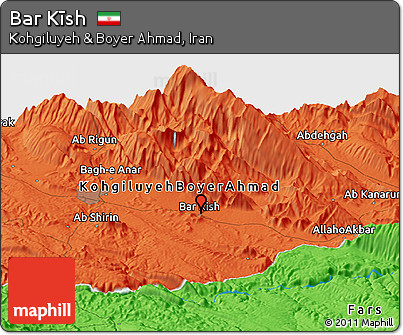 Political Panoramic Map of Bar Kīsh