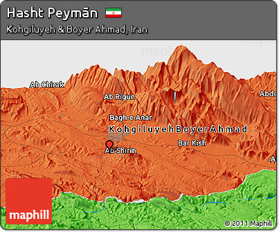 Political Panoramic Map of Hasht Peymān