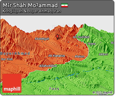 Political Panoramic Map of Mīr Shāh Moḩammad