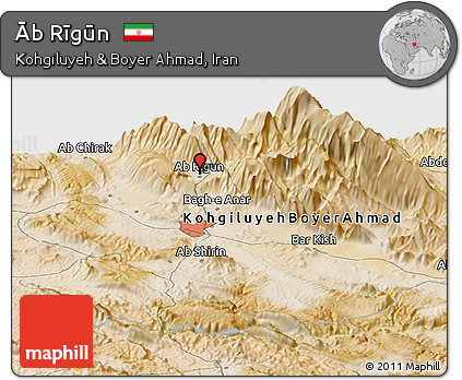 Satellite Panoramic Map of Āb Rīgūn