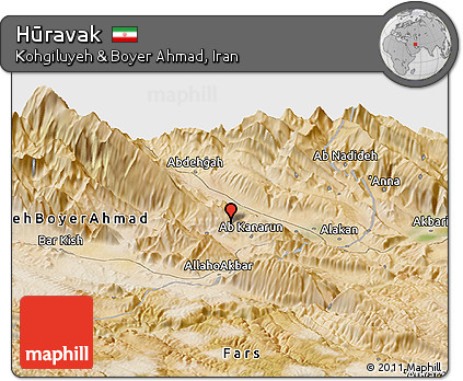 Satellite Panoramic Map of Hūravak