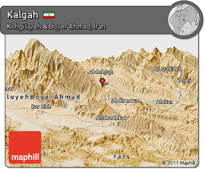 Satellite Panoramic Map of Kalgah