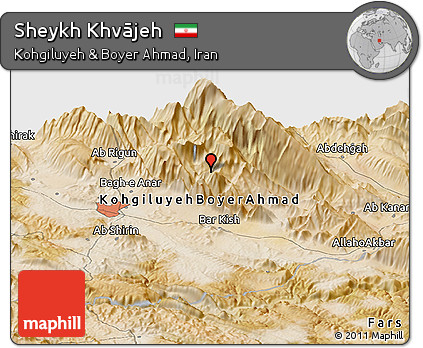 Satellite Panoramic Map of Sheykh Khvājeh