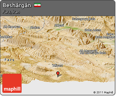 Satellite Panoramic Map of Beshārgān