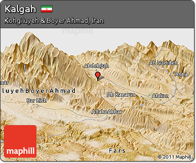 Satellite Panoramic Map of Kalgah