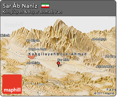 Satellite Panoramic Map of Sar Āb Nanīz