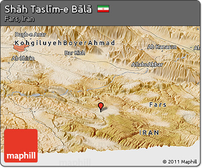 Satellite Panoramic Map of Shāh Taslīm-e Bālā