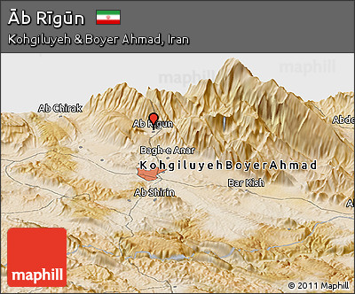 Satellite Panoramic Map of Āb Rīgūn
