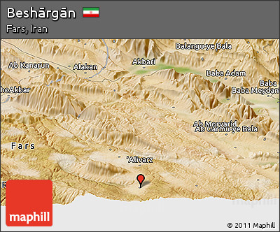 Satellite Panoramic Map of Beshārgān