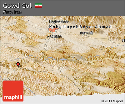Satellite Panoramic Map of Gowd Gol