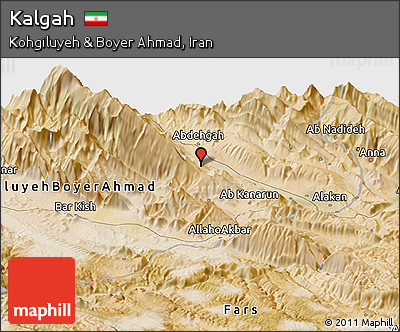 Satellite Panoramic Map of Kalgah