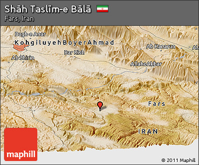 Satellite Panoramic Map of Shāh Taslīm-e Bālā