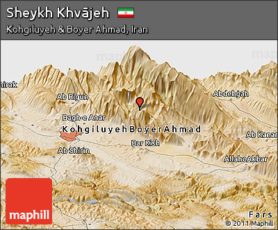 Satellite Panoramic Map of Sheykh Khvājeh