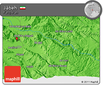 Political 3D Map of Jābeh