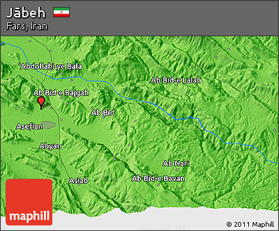 Political 3D Map of Jābeh