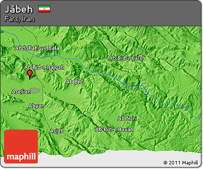 Political 3D Map of Jābeh