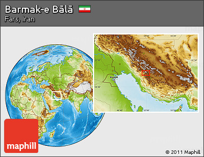 Physical Location Map of Barmak-e Bālā
