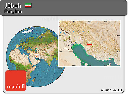 Satellite Location Map of Jābeh