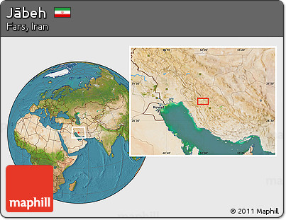 Satellite Location Map of Jābeh