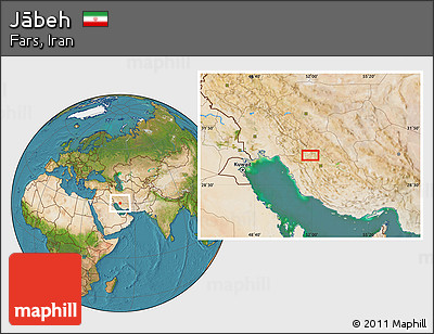 Satellite Location Map of Jābeh