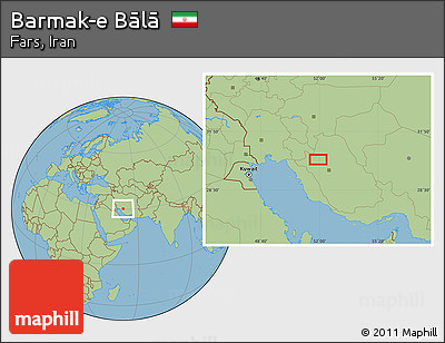 Savanna Style Location Map of Barmak-e Bālā