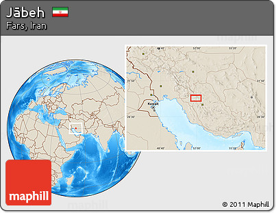 Shaded Relief Location Map of Jābeh